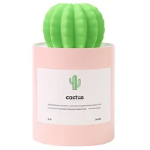 NEW-Household Appliances Cactus Air Humidifier Ultrasonic Humidifiers 280Ml Mist Maker Aromatherapy Diffuser Aroma Mist Maker