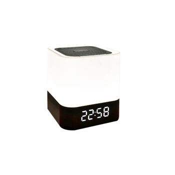 

Clock Bluetooth Speaker,Night Light Bluetooth Speaker,Color Changing Speaker,Touch Sensor Bedside Lamp Dimmable Warm Light,Nig