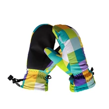 LGFM-Wild Snow Детские стильные лыжные перчатки с цветочным рисунком ветрозащитные водонепроницаемые теплые дышащие перчатки минус 30 градусов перчатки от холода