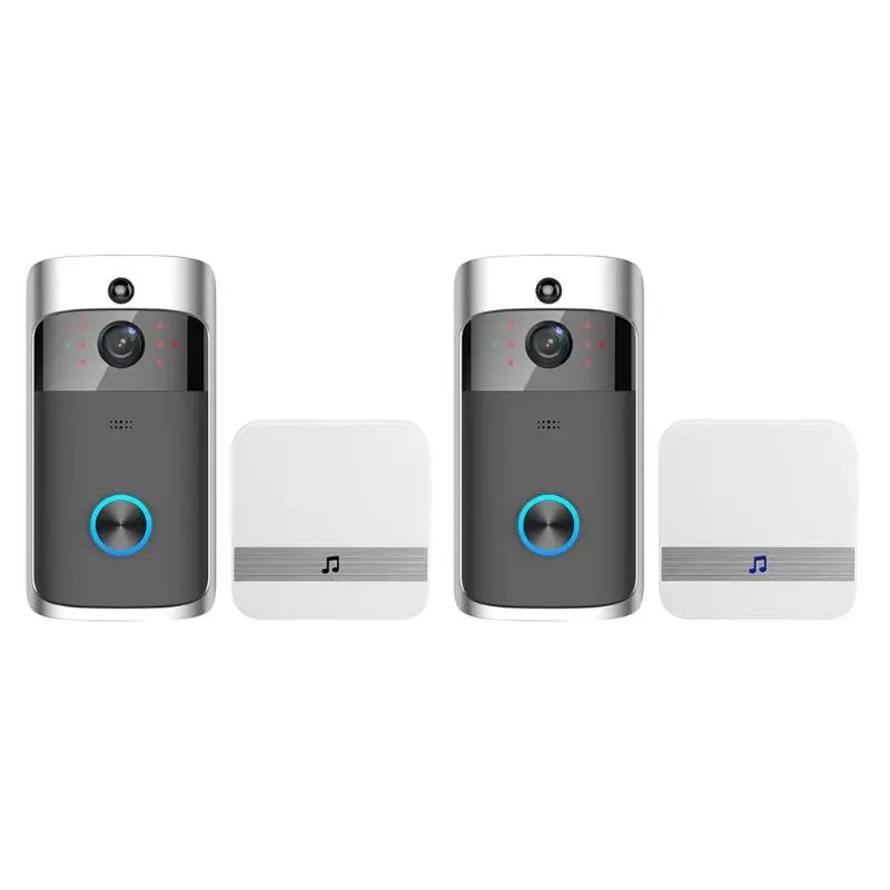 

WiFi Smart Wireless Security DoorBell HD 720P Visual Intercom Recording Video Phone Remote Home Monitor Night Vision Receiver
