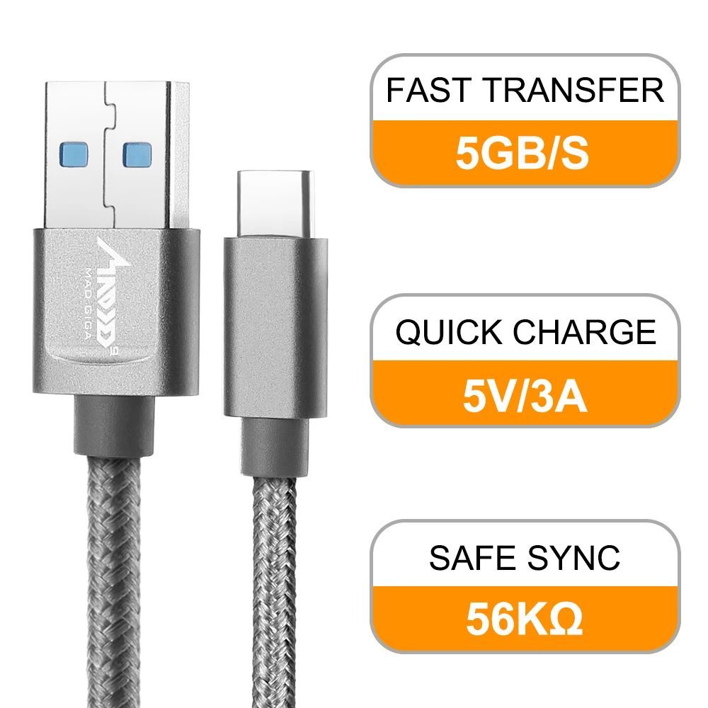 MAD GIGA USB Type C Cable, 2M Fast Charging Data Cable for Samsung Galaxy S8, S8 Plus, Huawei MateBook, 2M Charger Cord Set of 2 MAD GIGA USB Type C Cable, 2M Fast Charging Data Cable for Samsung Galaxy S8, S8 Plus, Huawei MateBook, 2M Charger Cord Set of 2