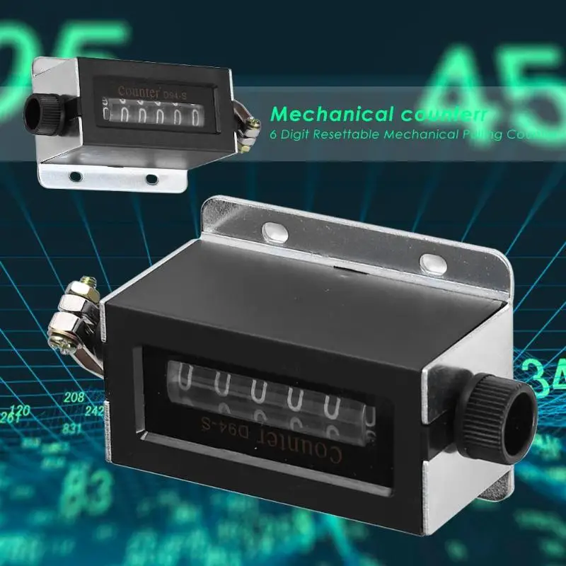 0-999999 Counter 6 Digit Resettable Mechanical Pulling Digital Rolling Wheel Length Meter Roller | Инструменты