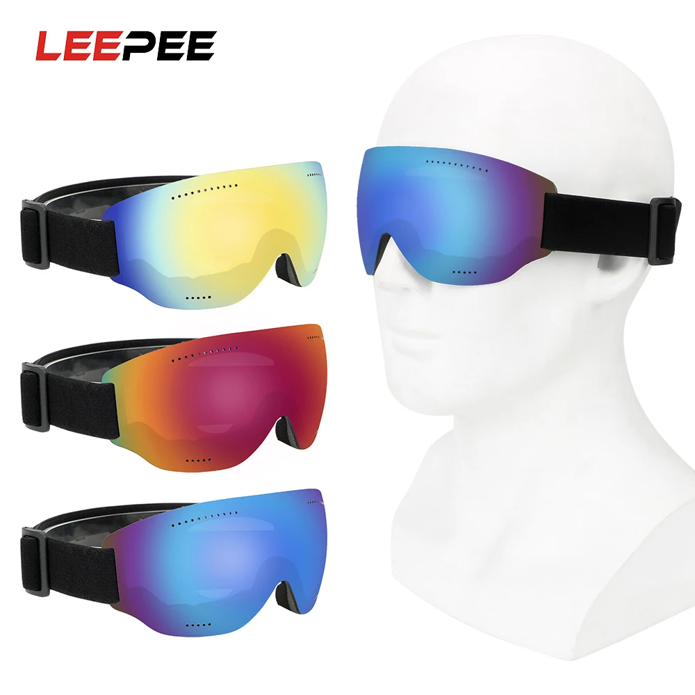 LEEPEE защитные очки для мотоциклов лыжные очки Спорт Gafas мотоцикл гоночный велосипед очки с защитой от УФ-излучения велосипедные внедорожных очки для шлемов