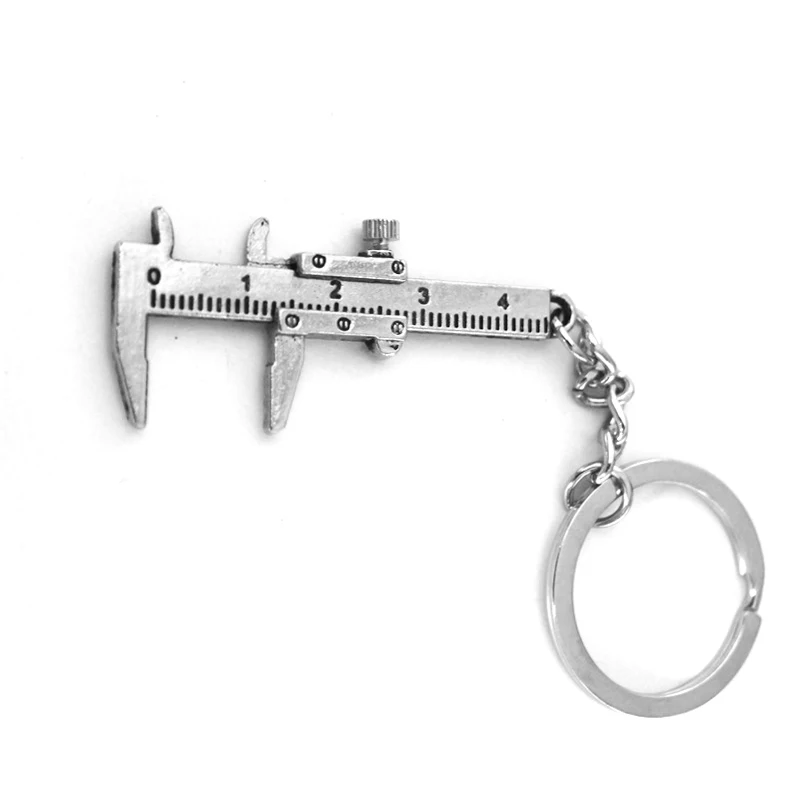 

TIOODRE Personality car key chain vernier calipers Measurement tool key ring for car interior decoration Accessories