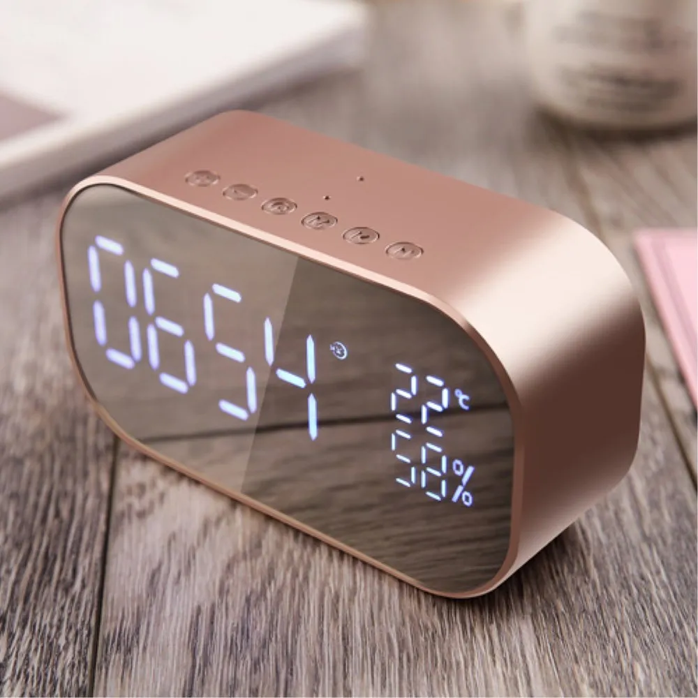Exelvan портативный динамик с Bluetooth будильником Температурное время стерео звуковой