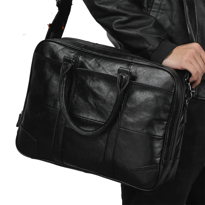 Мужской портфель из натуральной кожи для компьютера, деловой портфель, сумка Bolso Maletin Hombre Maleta, мужская сумка 667-40 из воловьей кожи, сумка-мессенджер для ноутбука