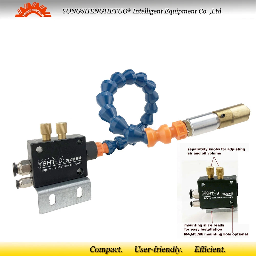 

Flood coolant sprayer oil mist spray nozzle metal cutting cooling CNC engraving router cooler YSHT-D