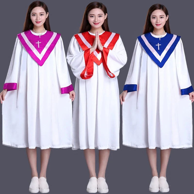 

2019 Rushed New Dj Costume Chinese Hanfu Christian Performing Costume Church Inner Sanctum Singing Poetry Conductor Chorus