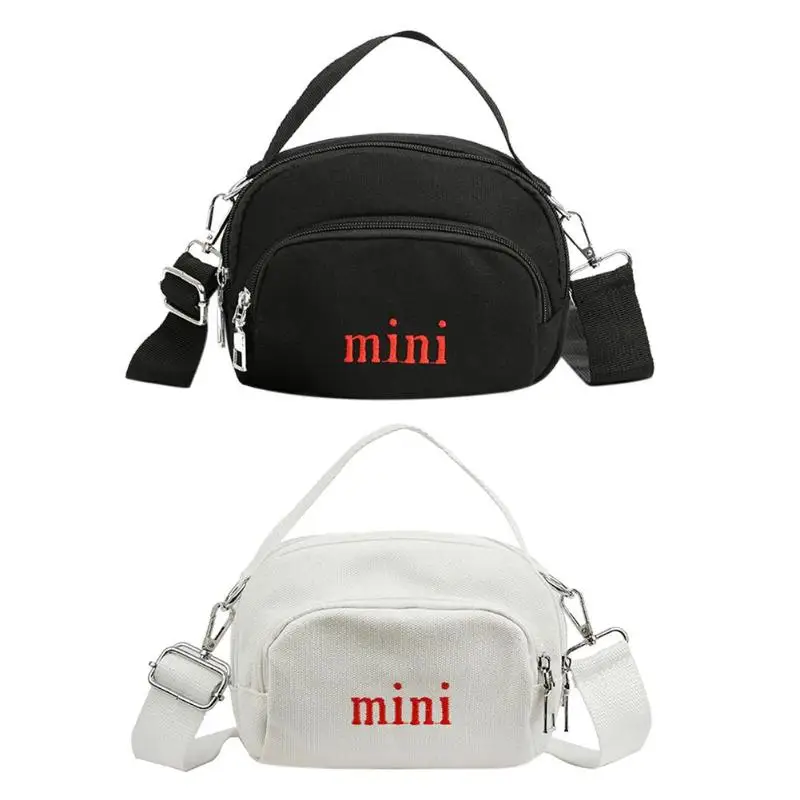 

Canvas Mini Shoulder Bag for Women Canvas Pure Color Satchel Crossbody Bags Small Casual Female Messenger Purse Handbags Bolsa