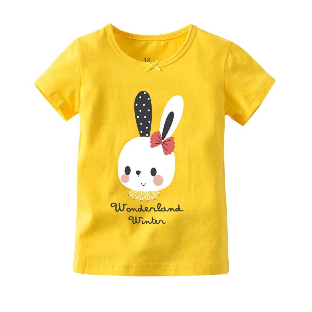 

Clearance Sale Easter Short Sleeve T Shirt Cute Rabbit Print Tee For Baby Toddler Girls for Baby Newborn Clothes