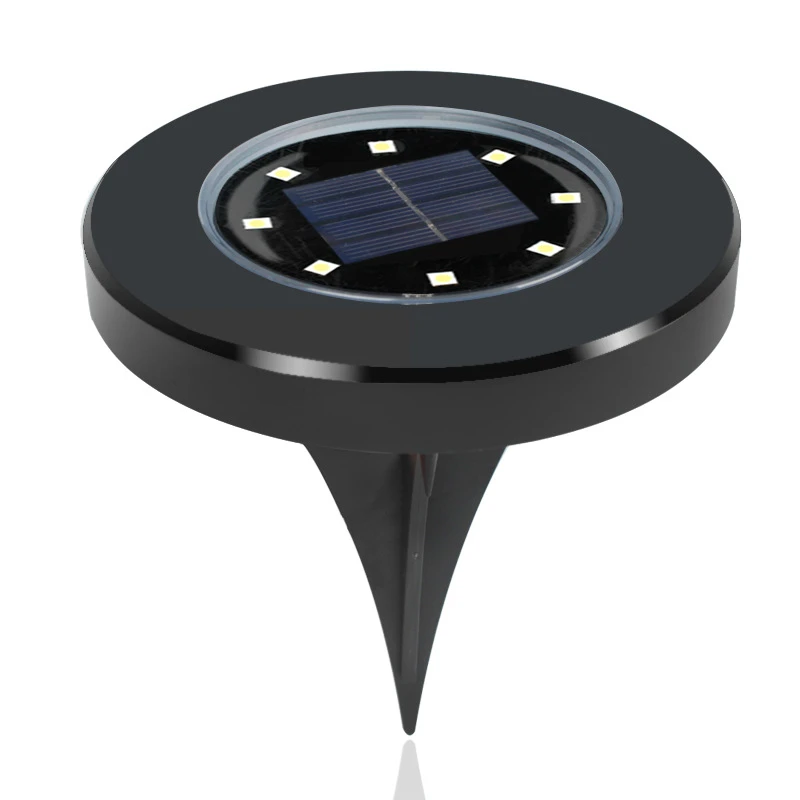 

1-4 PCS DE.SOUL 8 LED Solar Light Ground Water-resistant Path Outdoor Solar Garden Light Yard Lawn Pathway LED Lamp