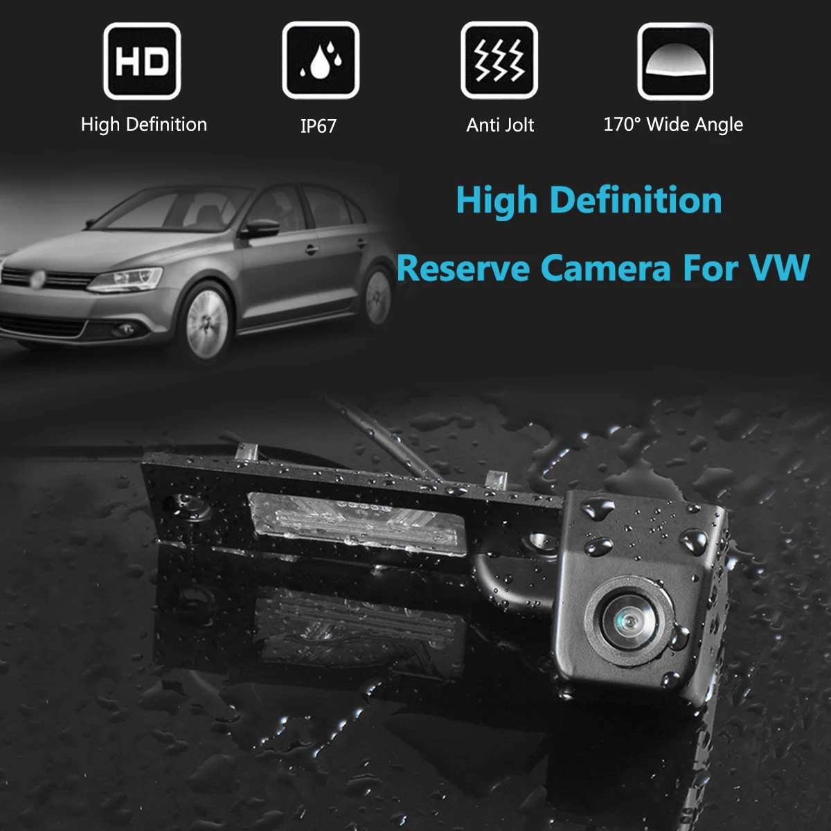 Car Wide Angle Reverse Backup CCD Parking Rear View font b Camera b font For VW