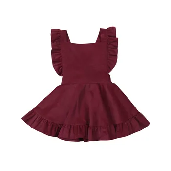 

Summer Toddler Kid Baby Girl Dress Princess Ruffles Dress For Girl Strap Sleeveless Corduroy Party Holiday Dress Baby clothes