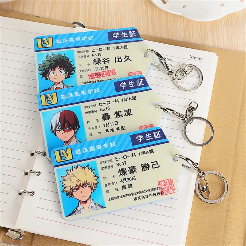 2 шт./набор акриловая игрушка My Hero academic card sleeve аниме Izuku Bakugou Todoroki Студенческая