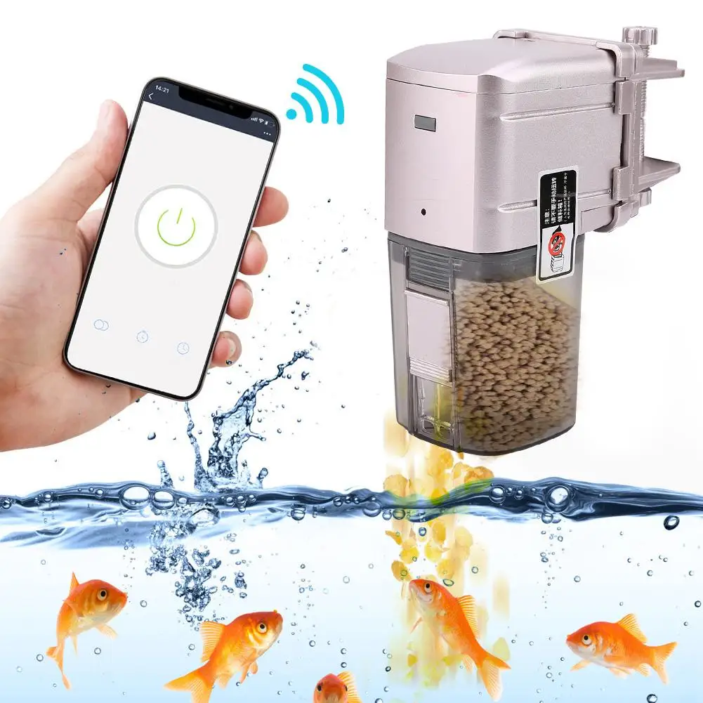 

New Style WiFi Wireless Remote Intelligent Control Fish Feeding Machine Aquarium Feeder Automatic FishTank timing Feeder