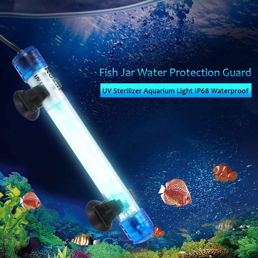 

New AC110-220V 5W 7W 11W UV Sterilizer Germicidal Lamp Ultraviolet Filter Light Tube IP68 Water Resistance for Aquarium Fish Jar