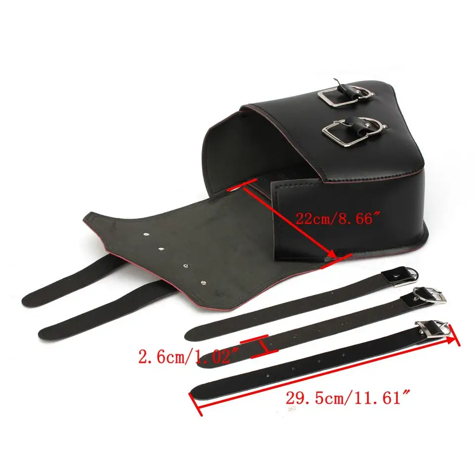 Motorcycle bag 1 Pair Black Saddlebags Throw Under Seat Side Tools Pouch for Harley Davidson Cruiser Motorbike bag