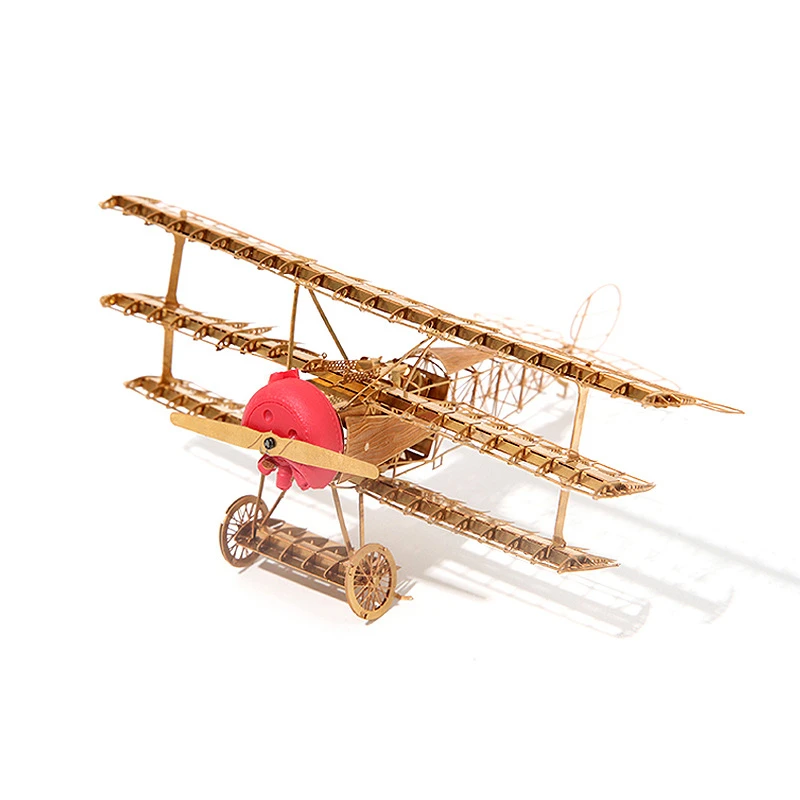 1/48 Fokker DR.1 самолета 3D металлические Пазлы Медь истребитель авиация, самолет модель Наборы собрать для взрослых подарки хранения детских игрушек