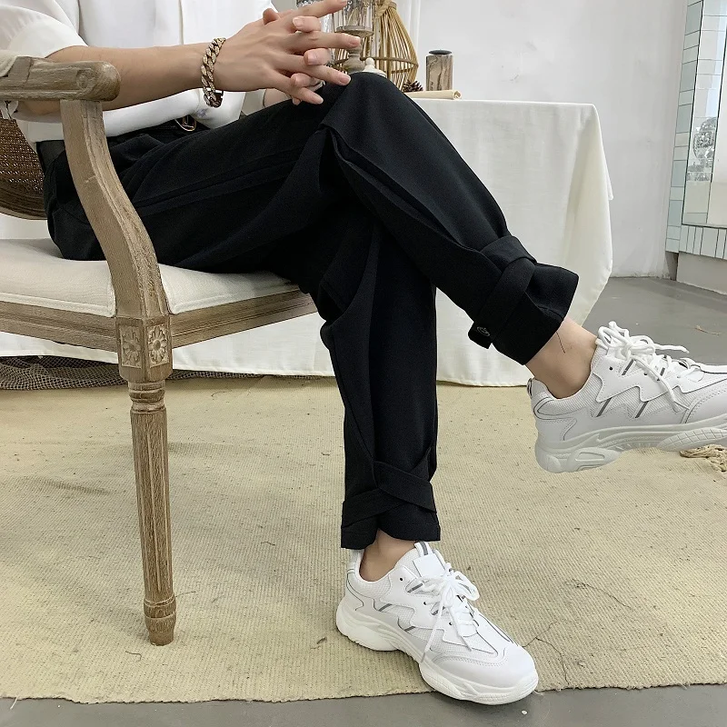 Men's Trousers 19 Seasons Apply For New Loose Wild Black Trousers Casual Wide Leg Trousers Straight Youth Casual Men's Clothing Men's Trousers 19 Seasons Apply For New Loose Wild Black Trousers Casual Wide Leg Trousers Straight Youth Casual Men's Clothing