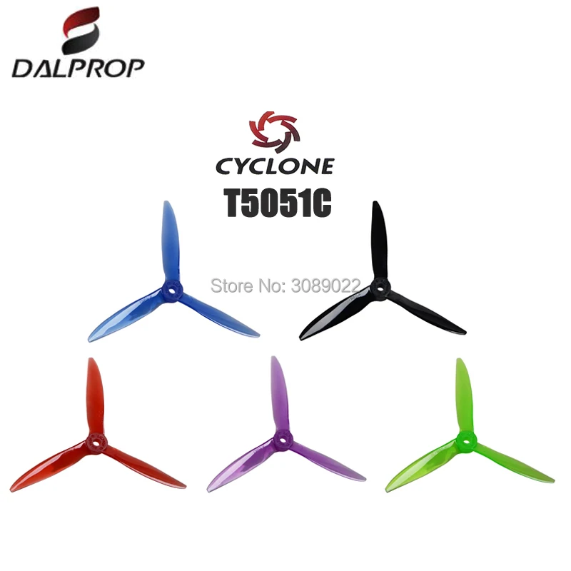 12 пар/24 шт. DALPROP CYCLONE T5051C 5 дюймов 3 Лопасти пропеллер tri-Blade Пропеллер CW CCW для FPV рама