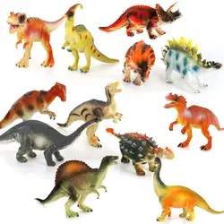 Партия из 12 шт. Фигурка динозавра Юрского периода пластиковая игрушка многоцветный