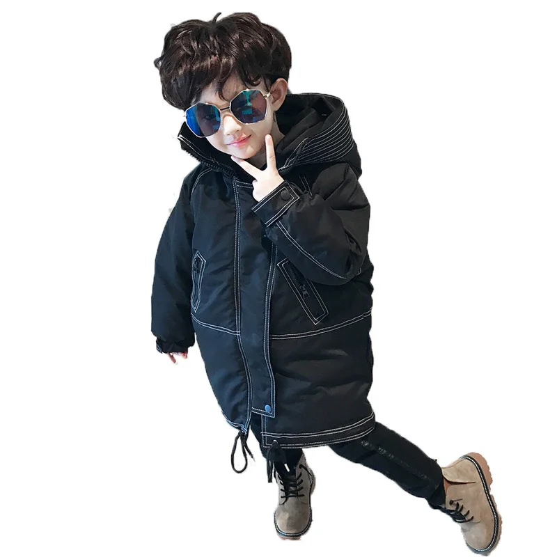 

Children's cotton clothing boy cotton coat 2018 winter new down cotton baby thick children's clothing long coat