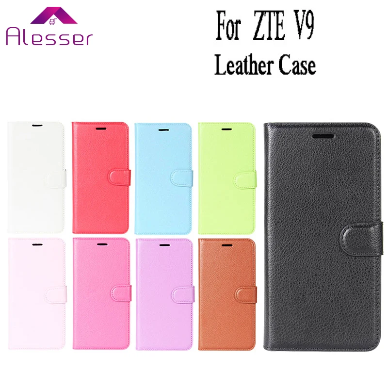 Alesser для zte V9 из искусственной кожи телефона с нескользящей подошвой откидной
