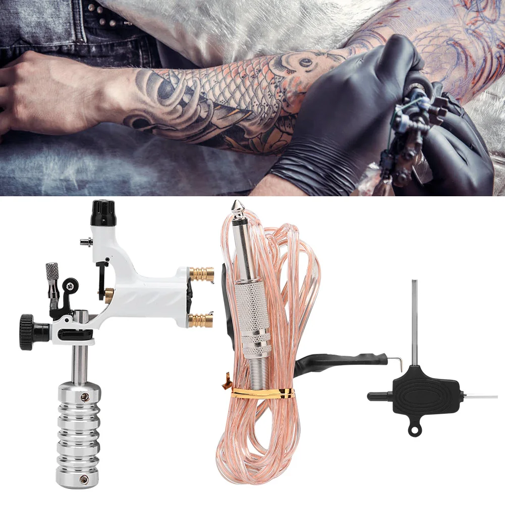 

Professional Tattoo Kit Rotary Tattoo Machine Hook Line Grip Tool Set Suitable for professional and beginner Tattoo Gun