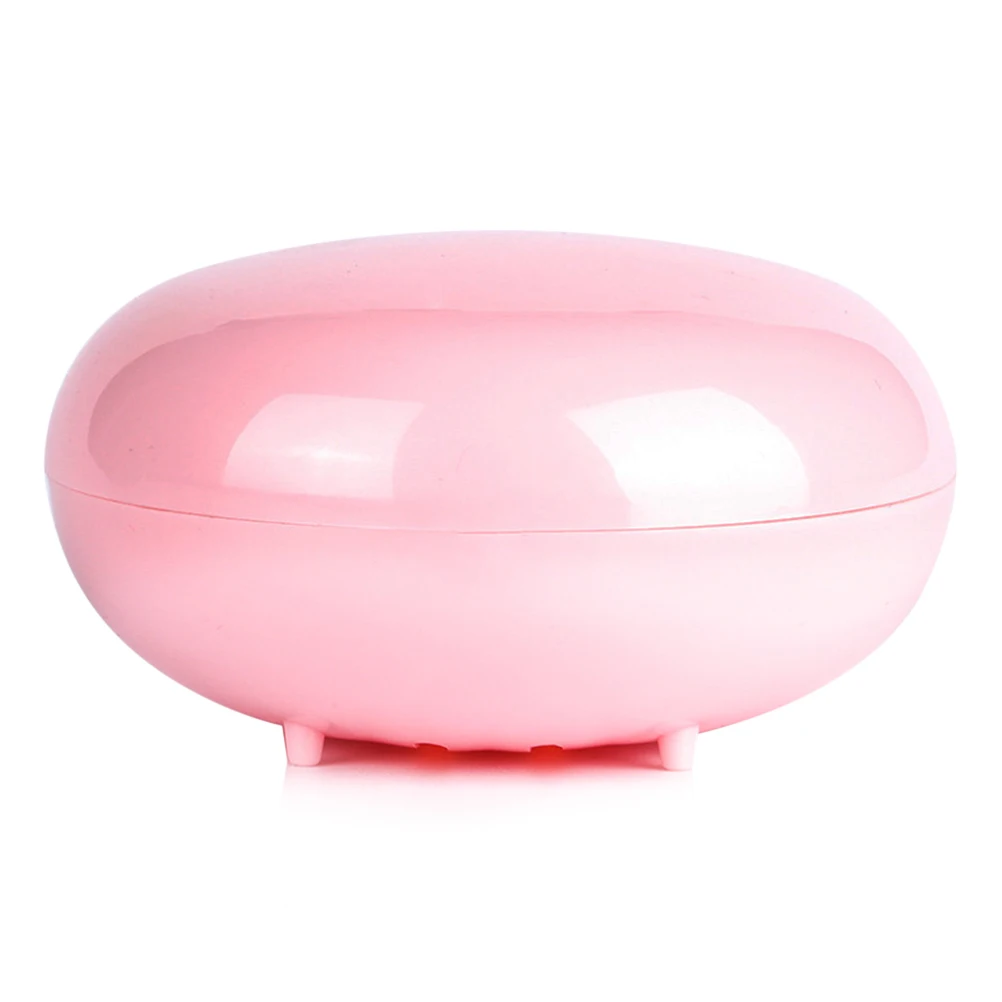 Round Bright Color Soap Dish Box Case Holder Container for Home and