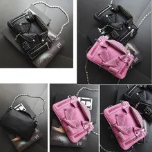 Женские сумки, Дизайнерские клатчи, модная мотоциклетная сумка на плечо с заклепками, новая летняя модная сумка на цепочке, сумка через плечо