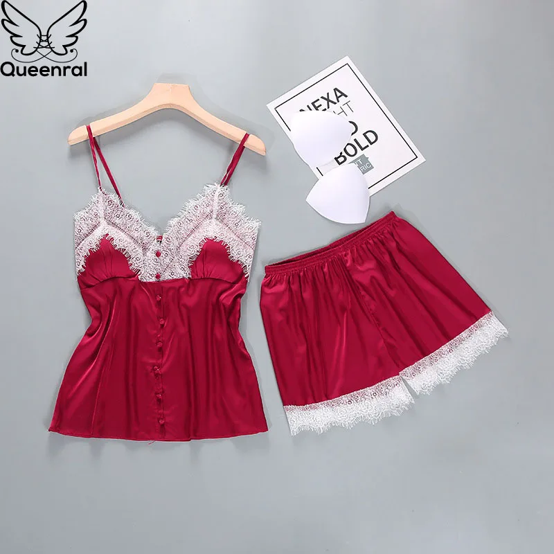 Queenral пижамы соблазнительные комплекты белья пижама Femme летние Для женщин сна Lounge