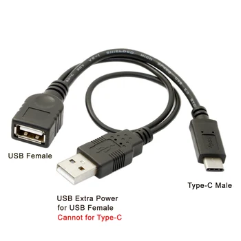 

Chenyang USB 2.0 Female to Type-C USB 3.1 USB-C OTG Data Power Cable for Cell Phone & Tablet & Lap top & Mac book Pro & Hard Disk Drive