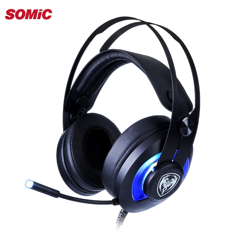 SOMiC G200 7 1 объемный звук USB Проводные Игровые наушники гарнитура с шумоподавлением