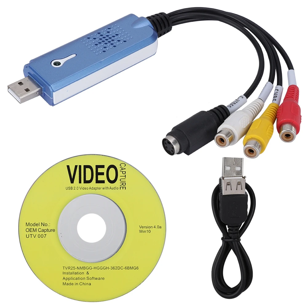 

USB2.0 Video Acquisition Card TV Television DVD Audio Capture Card Adapter USB Capture Card