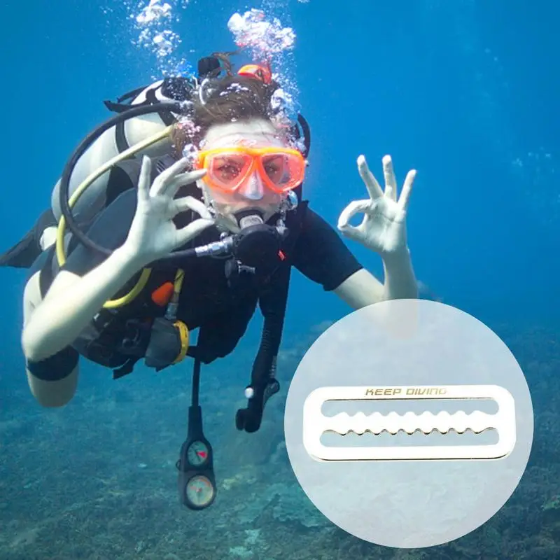 Keep Diving 316 Stainless Steel Scuba Diving Belt bing Strap Keeper