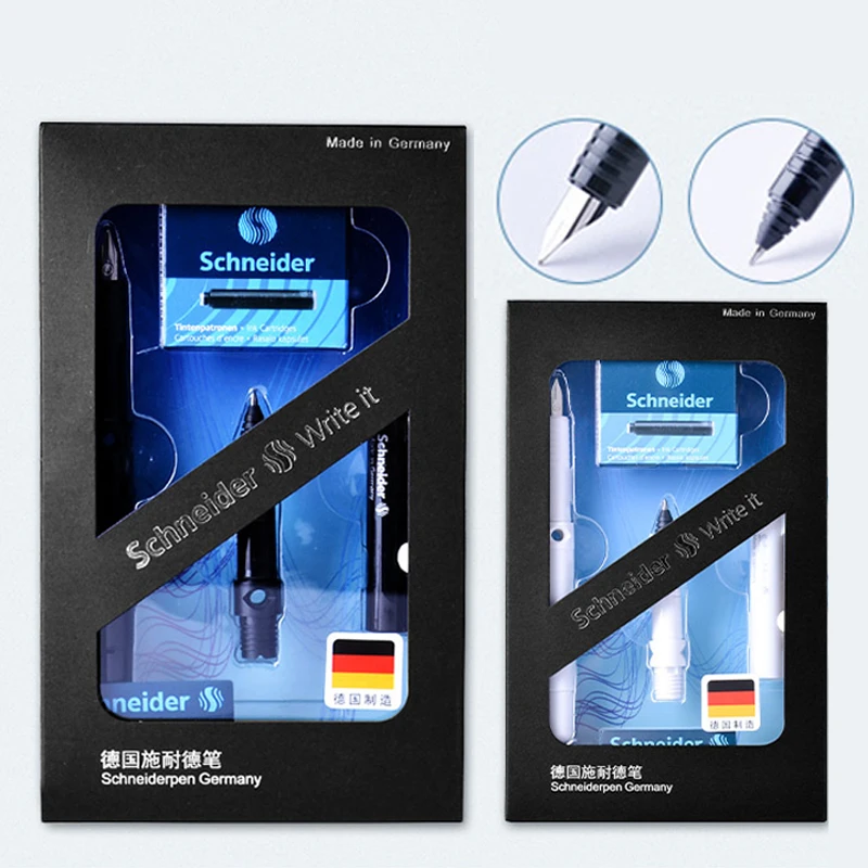 Najtaniej Niemcy Schneider wieczne długopis na prezent zestaw pudełek 0.5mm F Iraurita wskazówka czarne pióro wieczne pisanie pióro do kaligrafii materiały biurowe Kalem