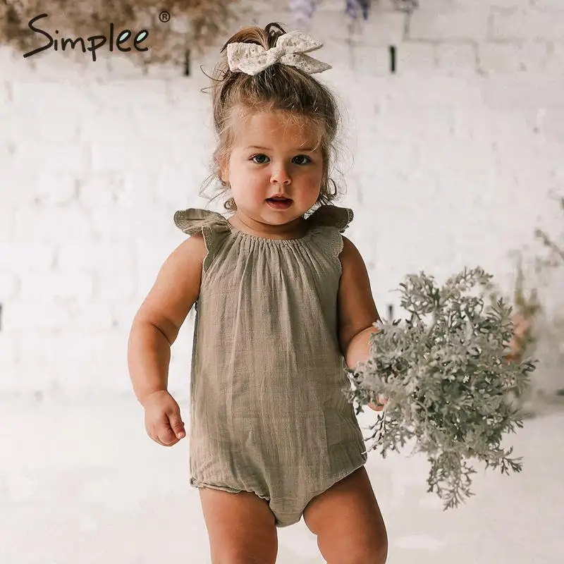 

Baby clothes Cotton baby girls romper Solid lovely ruffle infant overalls jumpsuit Bebe roupas newborn cute outfits clothing