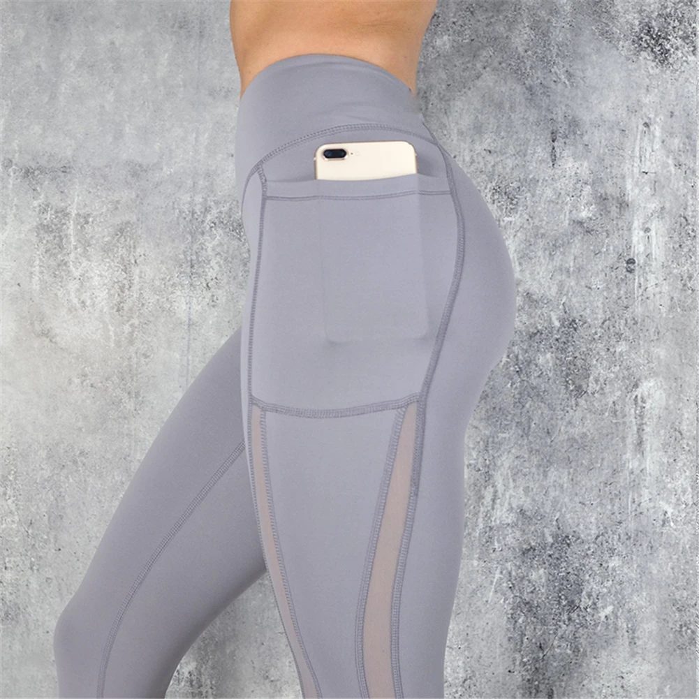 

YCDYZ Yoga Leggings Women Mesh Patchwork Pencil Pants Elasticity Slim Joggers Ladies Leggings Stretch Female Sport Yoga Pants