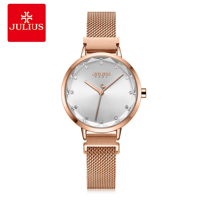 

Magnetic Buckle Women's Watch Miyota Mov't Lady Hours Fine Fashion Bracelet Stainless Steel Girl's Birthday Gift Julius Box