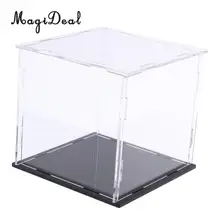 MagiDeal квадратный акриловый чехол для дисплея пыленепроницаемый выставочный бокс для самолета автомобиля лодки модели 6*6*6 дюймов