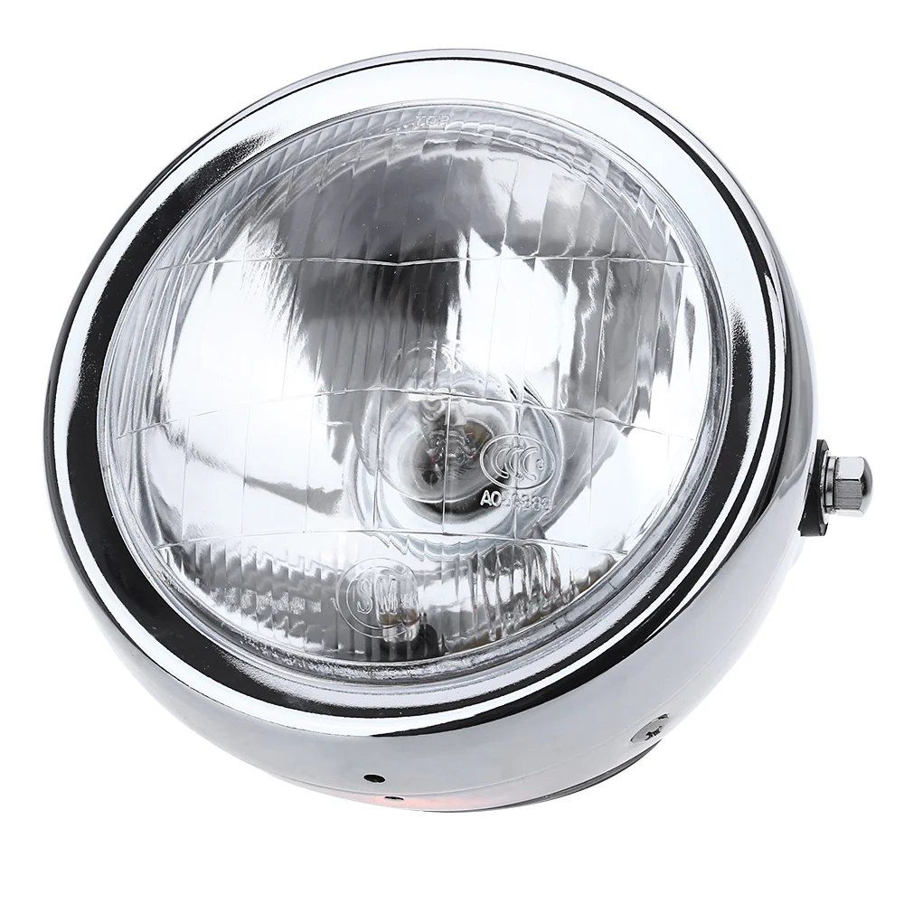 

6-Inch Motorcycle Headlight Side Mount Round Motor Headlamp with Metal Housing Fog Lamp