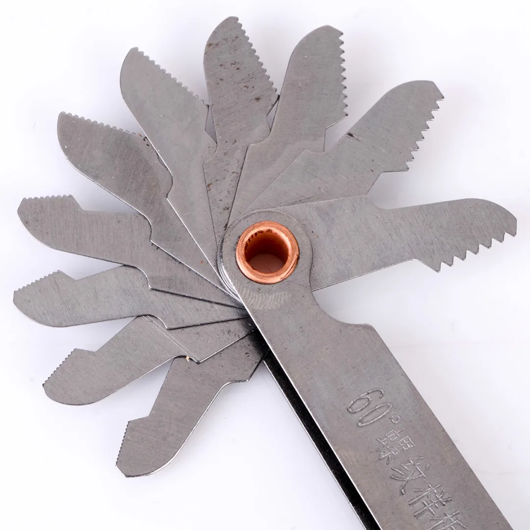 1pc Thread Blades 60 Degree Screw Pitch Cutting Gage Gauge Measuring Tool Silver 