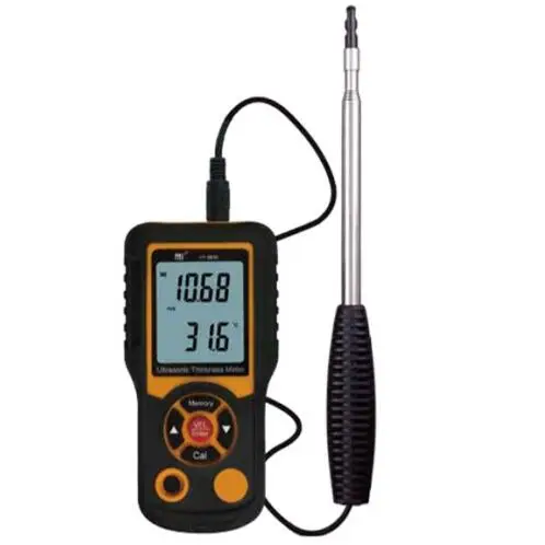 

HT-9830 1 Set Digital LCD Hot Wire Anemometer Handheld Wind Speed Gauge Meter Measure Anemometer EU Plug for Ventilation Ducts