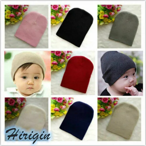 

Children's Beanies Girls Boys Children Cute Solid Knitted Beanies Casual Simple Warm Beanies 8 Colors