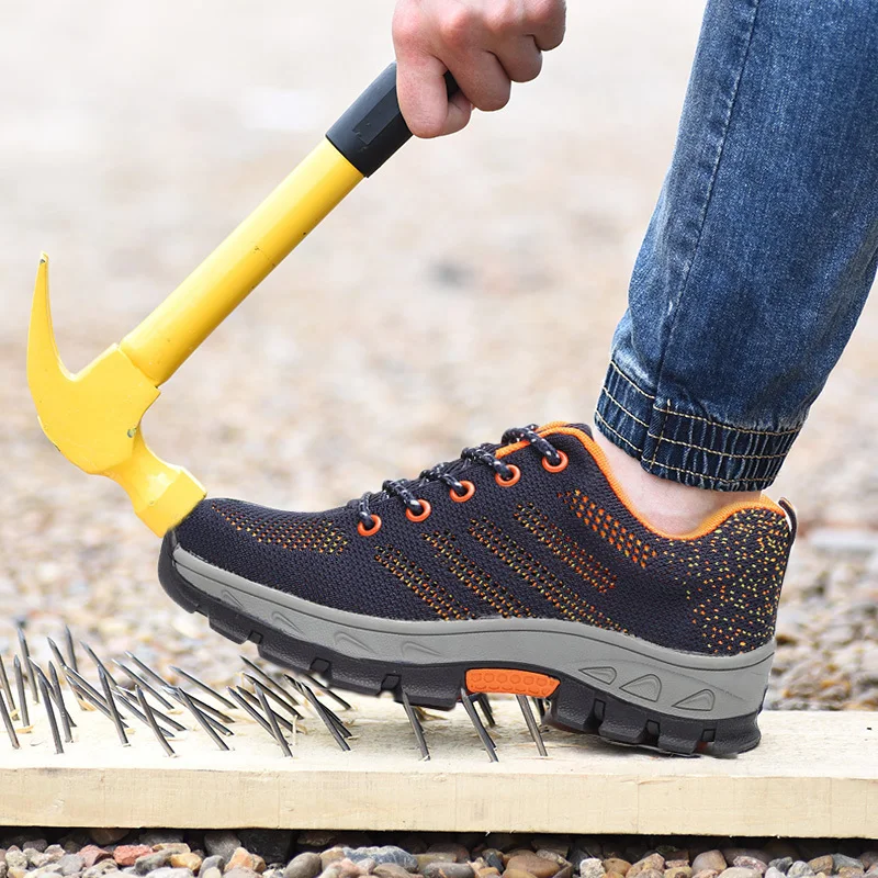 

Men's Work Safety Shoes Men Outdoor Footwear Military Combat Lightweight Ankle Safety Boots Indestructible Shoes Woman Sneakers