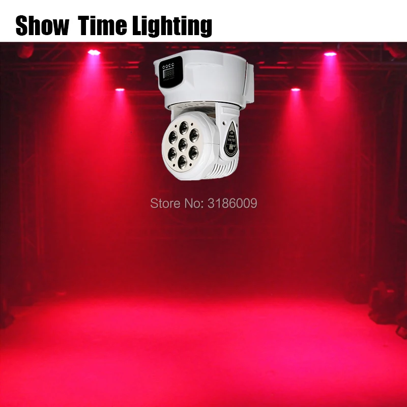 

High bright Mini LED Moving Head Light 7Pcs RGBW Led Lamp Wash Effect For Stage DJ Bar Club Disco Wash Background