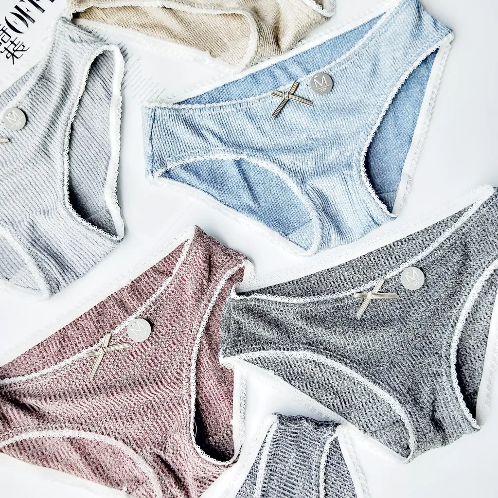 

2019 Japanese Students Panties Female New Style Cotton Underwear Simple Cute Low Rise Briefs Kawaii Harajuku Women's knickers