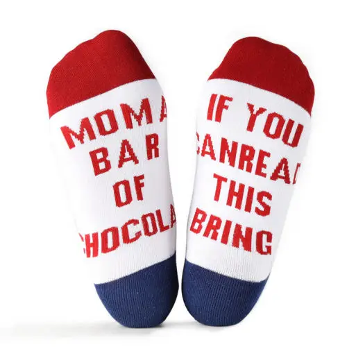 Забавные подарочные носки с надписью If can read this Bring Mom a Bar для мужчин и женщин в