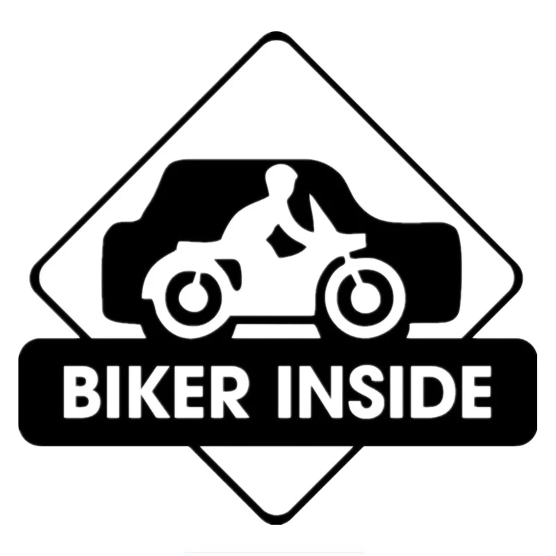 

15*15.8cm Biker Inside Cool Graphics Car Sticker Funny Car Stickers Decals Vinyl Decals