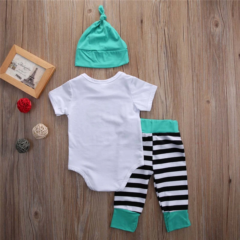 CANIS/Новинка года; модная толстовка с длинными рукавами для новорожденных мальчиков и девочек; топ с принтом бутылки молока+ штаны в полоску; комплект одежды